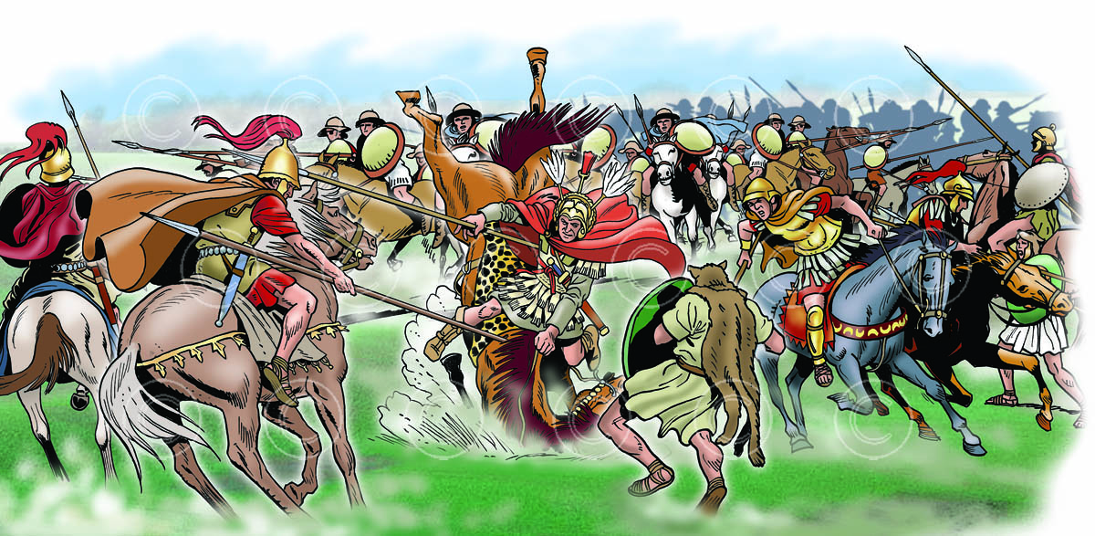 1007 Oplaco attacca Pirro e con la lancia uccide il suo cavallo